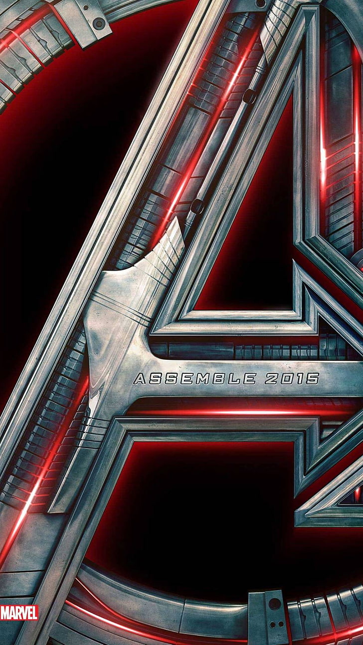 Logo Avengers Zaman Ultron, Marvel Avengers Merakit wallpaper digital, Film, Film Hollywood, hollywood, 2015, Wallpaper HD, wallpaper seluler
