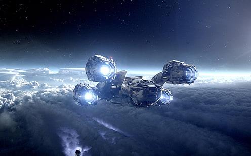 Прометей (филм), космос, космически кораб, HD тапет HD wallpaper