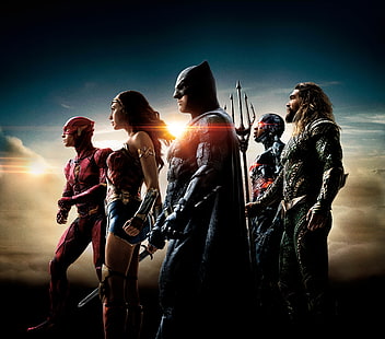 The Flash و Jason Momoa و Batman و Ray Fisher و 8K و Ezra Miller و Justice League و Gal Gadot و Cyborg و 4K و Ben Affleck و Henry Cavill و Wonder Woman و Aquaman، خلفية HD HD wallpaper