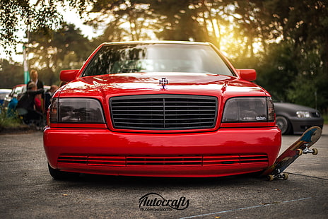 rot, Mercedes - Benz, w140, s320, HD-Hintergrundbild HD wallpaper