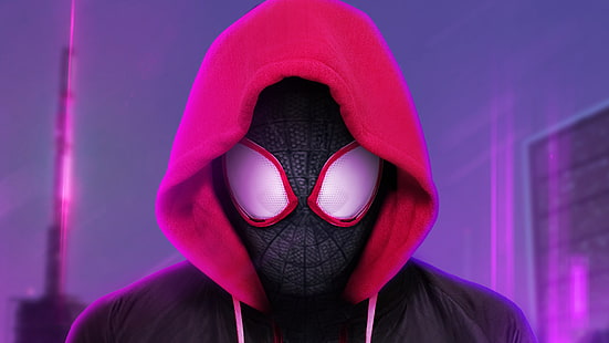 Miles Morales Spider-Man Into the Spider-Verse, into, Spider-Man, The, Spider-Verse, Miles, Morales, Tapety HD HD wallpaper