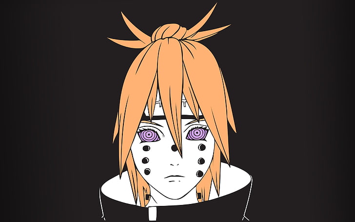 Naruto character illustration, Pein, simple background, vector, Naruto Shippuuden, HD wallpaper
