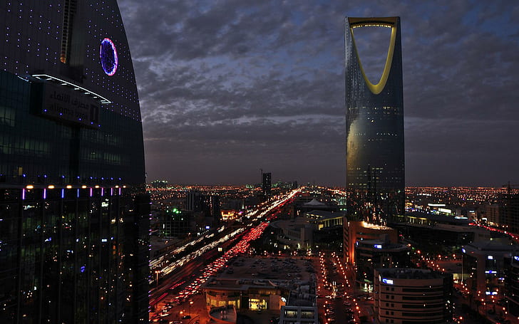Riad, edificio gris de gran altura, mundo, 1920x1200, Riad, Arabia Saudita, Fondo de pantalla HD