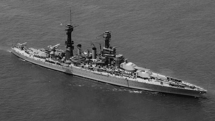 戦艦、US NAVY、1928、コロラドクラス、406 mm、USSウエストバージニア（BB-48）、 HDデスクトップの壁紙