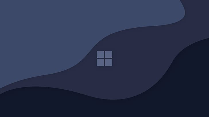 Windows 11, windows logotyp, minimalism, digital konst, blå, HD tapet