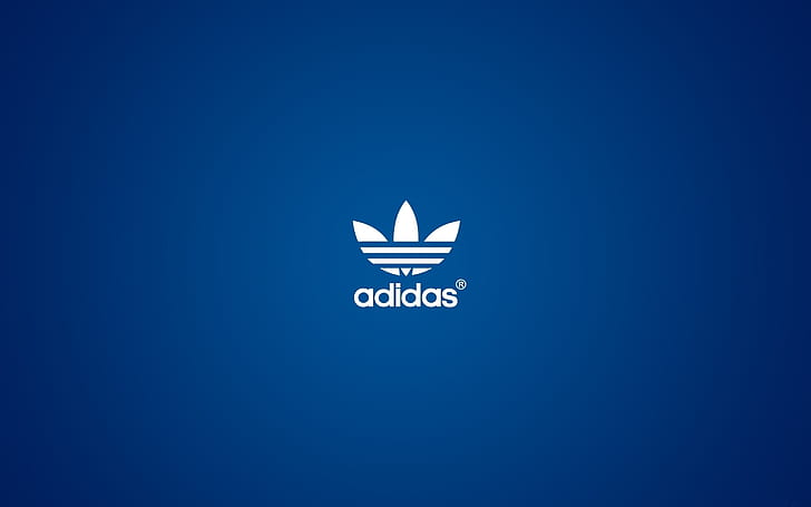 Adidas Logo, фон, логотип, обувь, бренд, синий, HD обои