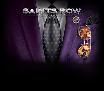 lunettes de soleil brunes avec superposition de texte, Saints, Saints Row, Saints Row IV, Saints Row 4., Fond d'écran HD HD wallpaper