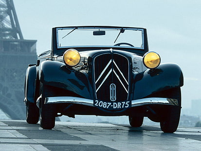 1934 57, Avantgarde, Cabrio, Citroën, Retro, Traktion, HD-Hintergrundbild HD wallpaper