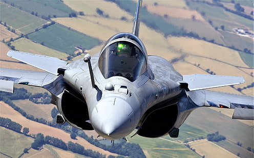 Пилот, Dassault Rafale, френските военновъздушни сили, пилотската кабина, военновъздушните сили, ILS, Rafale D, HD тапет HD wallpaper
