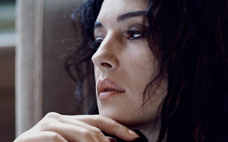 Monica Bellucci, twarz, aktorka, Tapety HD