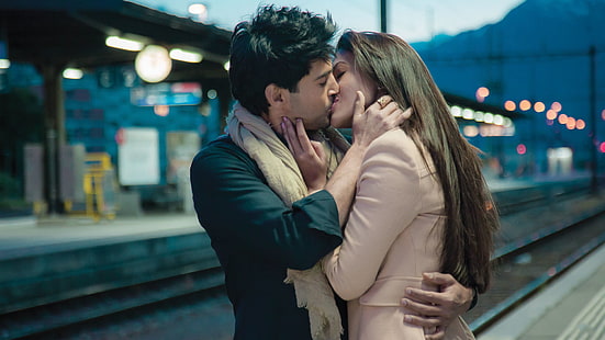 индийские фильмы, пара, поцелуи, любовь, HD обои HD wallpaper