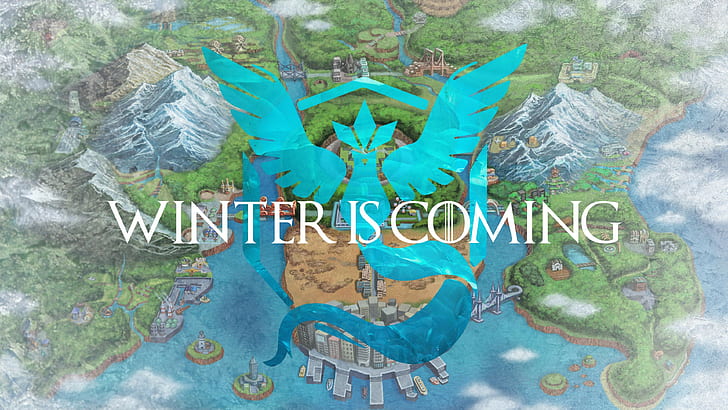 Зимата идва тапет, Pokémon, Pokemon Go, Team Mystic, HD тапет