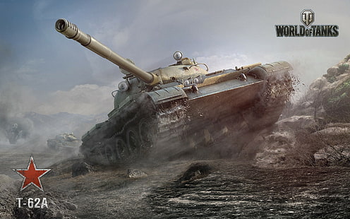 World of Tanks, tank, T-62A, wargaming, video game, Wallpaper HD HD wallpaper