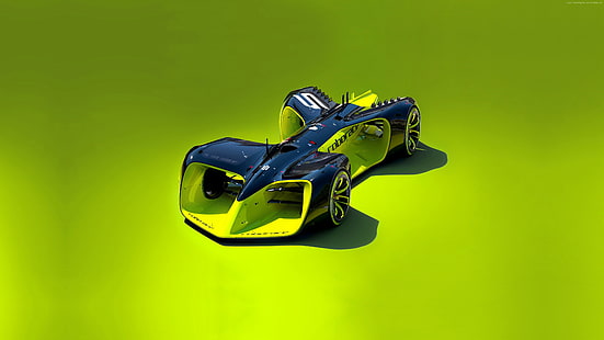 mobil masa depan, musim Formula E, Roborace, Hibrida, Daniel Simon, mobil listrik, Wallpaper HD HD wallpaper