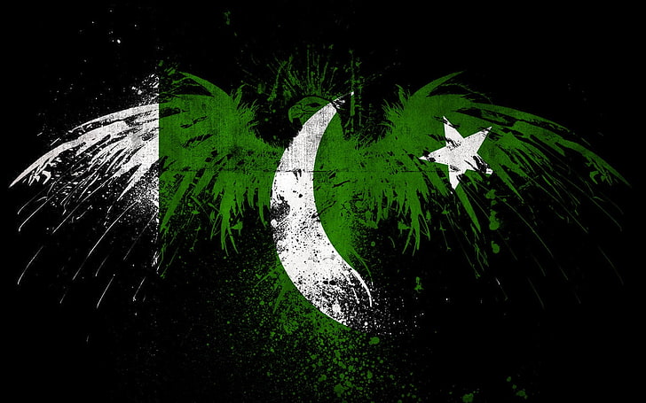 旗、パキスタンの旗、ワシ、旗、パキスタン、 HDデスクトップの壁紙