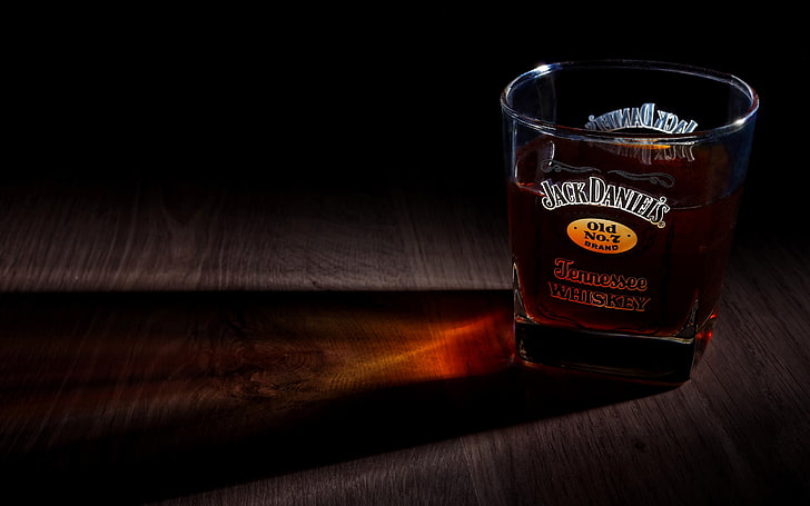 rensa Jack Daniels skottglas, glas, dryck, alkohol, whisky, Bourbon, HD tapet