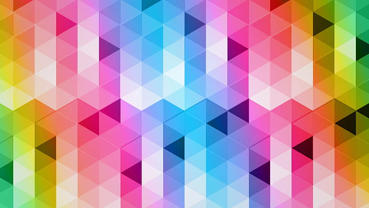 abstrak, segitiga, Wallpaper HD