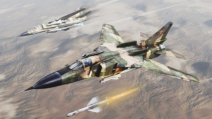 artwork, airplane, Mikoyan MiG-27, aircraft, military aircraft, military, HD wallpaper