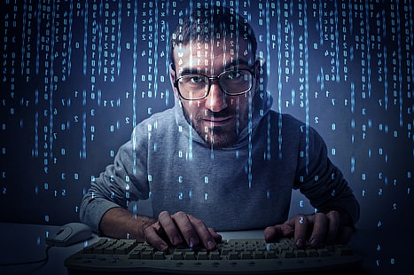 Technology, Hacker, Keyboard, Computer, men's grey hoodie, technology, hacker, keyboard, computer, HD wallpaper HD wallpaper