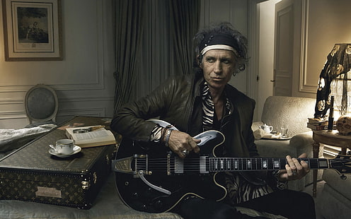 Keith Richards Louis, guitarra, rock, rolling stones, annie leibovitz, keith richards, Fondo de pantalla HD HD wallpaper