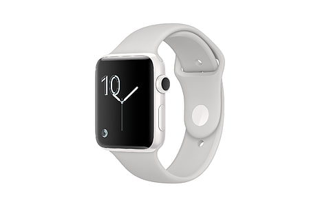 серебристый, iWatch, умные часы, Apple Watch Series 2, обзор, реальные футуристические гаджеты, Apple, дисплей, HD обои HD wallpaper
