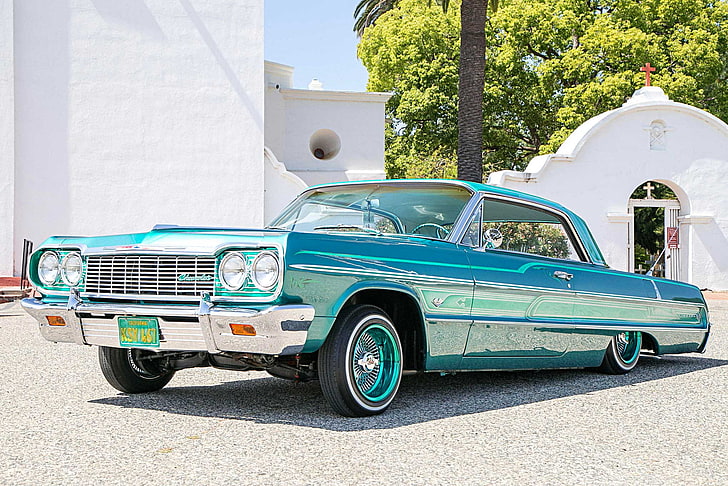 1964, auto, automobile, car, chevrolet, custom, impala, lowrider, vehicle, HD wallpaper