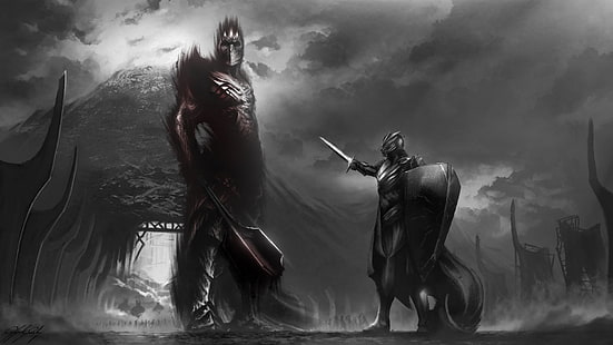Le seigneur des anneaux, seigneur des anneaux, Fingolfin (seigneur des anneaux), Morgoth (seigneur des anneaux), Fond d'écran HD HD wallpaper