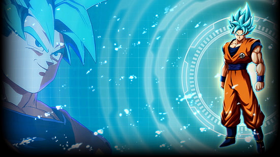 Super Saiyan Blue Goku Dragon Ball FighterZ, Bleu, Super, Goku, Dragon, Ball, FighterZ, Saiyan, Fond d'écran HD HD wallpaper