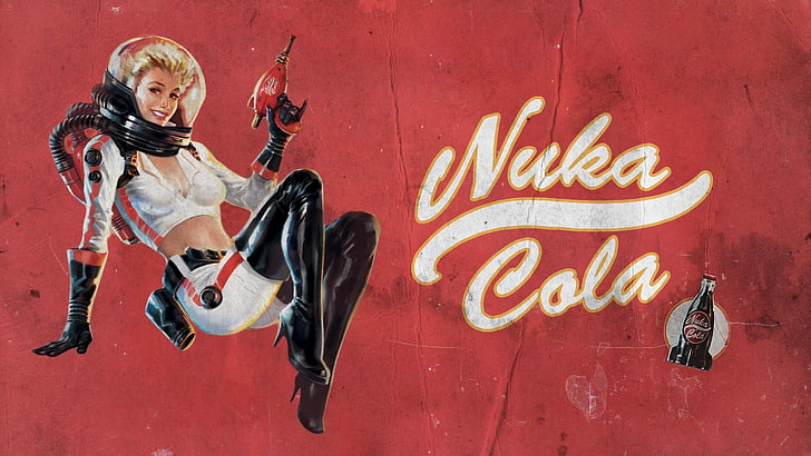 Nuka Cola ، موديلات pinup ، فتاة vault ، Fallout 4 ، ألعاب فيديو، خلفية HD
