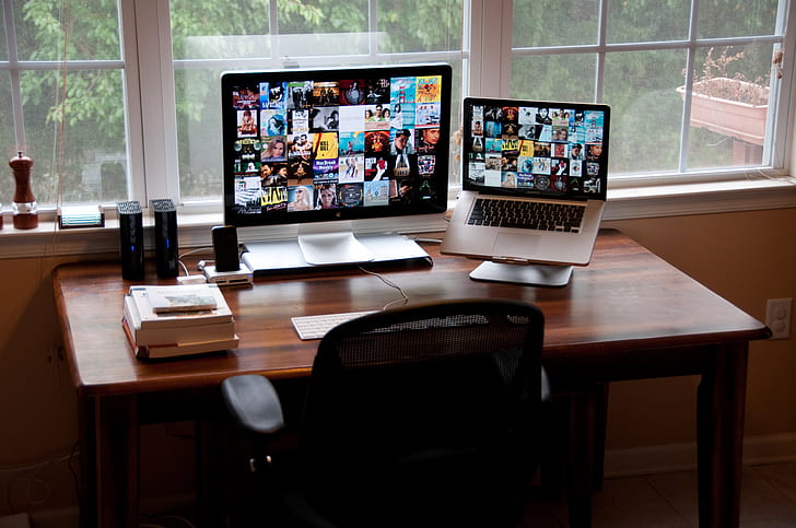 workspace, computer, Apple Inc., Mac OS X, MacBook, imac, desk, office, HD wallpaper