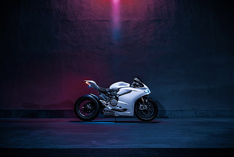 grau-schwarzes Sportfahrrad, Ducati, 1199er, Panigale, Motorrad, HD-Hintergrundbild HD wallpaper