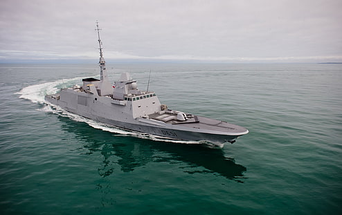 fremm frigate french navy, HD wallpaper HD wallpaper