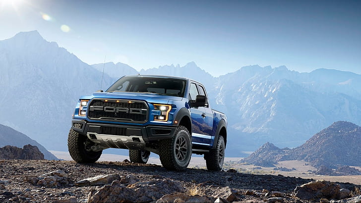 2017 Ford F 150 Raptor 2, blue ford extra cab pickup truck, ford, raptor, 2017, cars, HD wallpaper