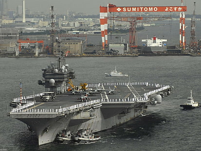 buque de guerra, portaaviones, militar, vehículo, barco, Fondo de pantalla HD HD wallpaper