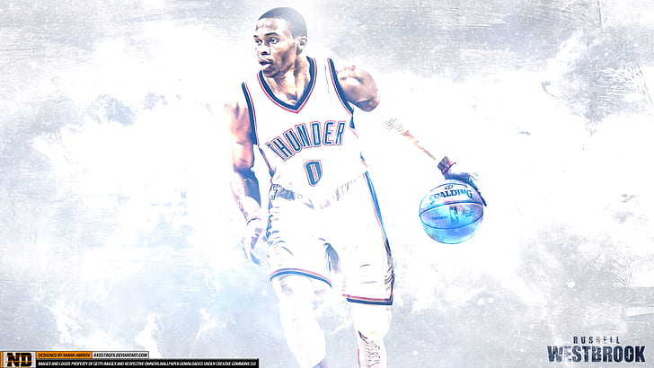 Basketball, Russell Westbrook, NBA, Oklahoma City Thunder, HD wallpaper