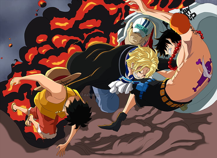 One Piece, Sabo, Portgas D. Ace, Monkey D. Luffy, Akainu, Wallpaper HD