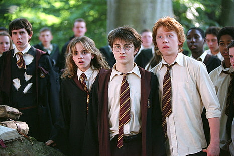 Harry Potter, Harry Potter dan Tahanan Azkaban, Hermione Granger, Neville Longbottom, Ron Weasley, Wallpaper HD HD wallpaper