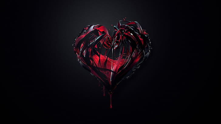 black red blood artwork water drops hearts black background 1920x1080  Art artwork HD Art , Black, red, HD wallpaper