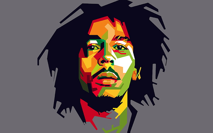 Bob, Marley, Kunst, Illust, Musik, Reggae, Berühmtheit, HD-Hintergrundbild