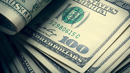 100 ABD Doları banknot, yeşil, para, dolar, mürekkep, HD masaüstü duvar kağıdı HD wallpaper