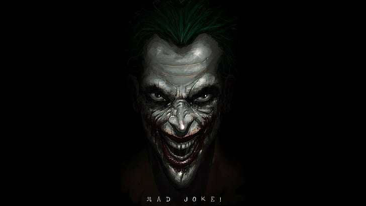 joker face batman comics smiling artwork fantasy art, HD wallpaper