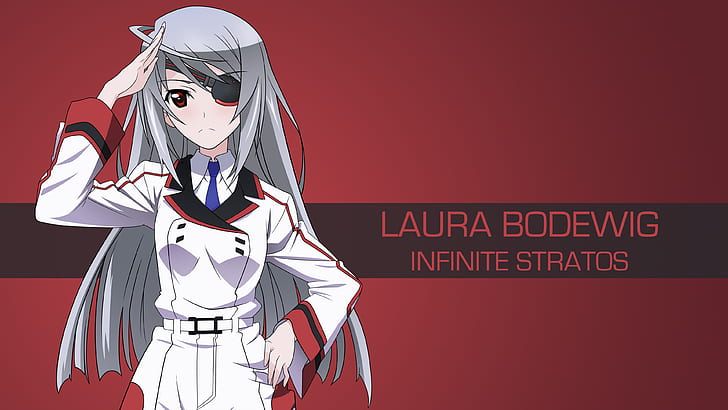 gadis anime, Infinite Stratos, Bodewig Laura, Wallpaper HD