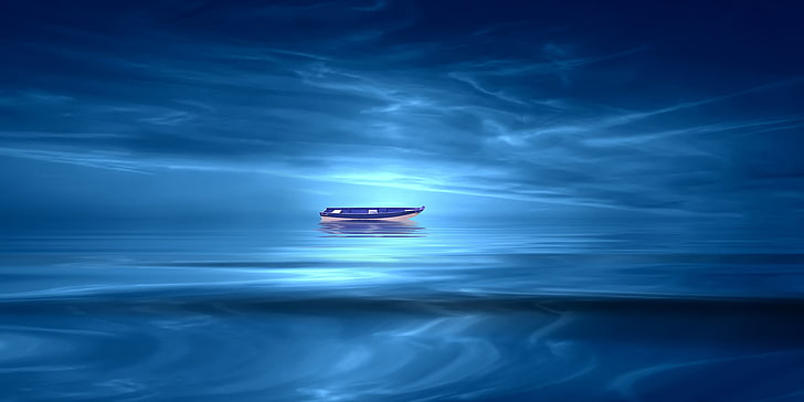 laut, air, perahu, Wallpaper HD
