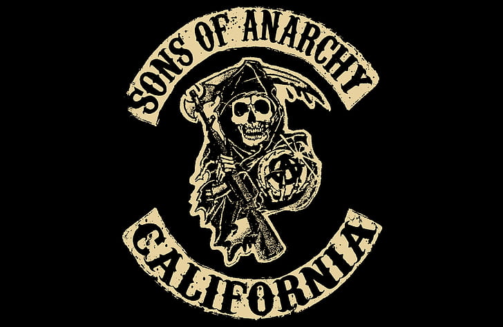 логотип сыновей анархии, сыновья анархии, HD обои