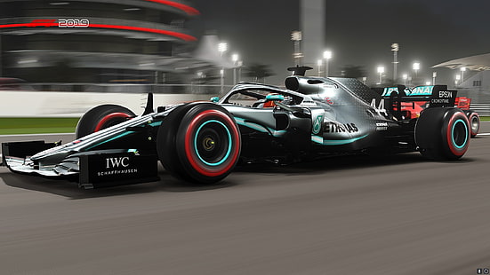  Video Game, F1 2019, Mercedes AMG F1 W10 EQ Power+, Race Car, HD wallpaper HD wallpaper