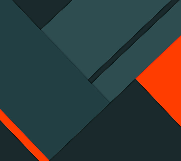 тийзъл и оранжев тапет, оранжев, Android, дизайн, 5.0, линии, близалка, материал, триъгълници, ъгли, абстракции, HD тапет