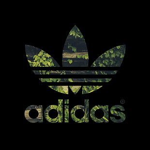 Logo adidas, Adidas, logo, liście, Tapety HD HD wallpaper