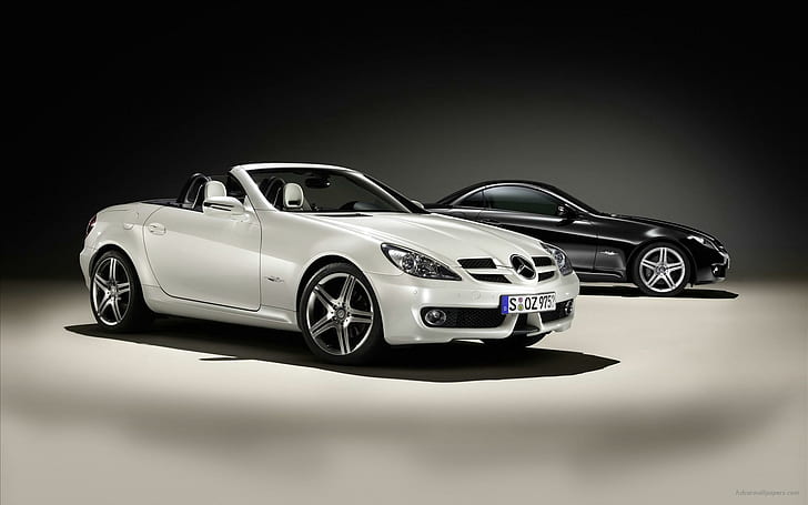Mercedes Benz SLK 2LOOK Edition 2, white mercedes benz convertible coupe, edition, mercedes, benz, 2look, mercedes benz, HD wallpaper