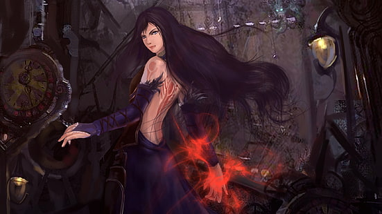 Shanoa (Castlevania), магия, Castlevania, видеоигры для девочек, видеоигры, Castlevania: Order of Ecclesia, фэнтезийное искусство, HD обои HD wallpaper