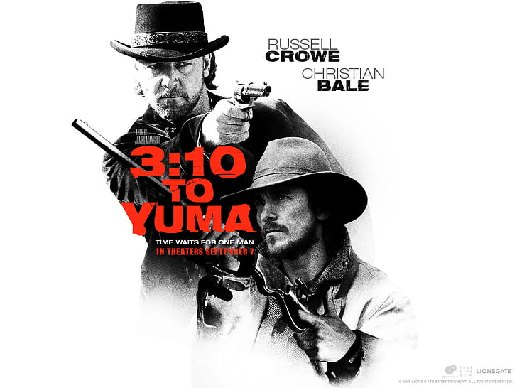 3:10 à Yuma, affiche de film, western, Fond d'écran HD